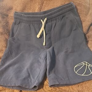 Kids Navy Blue Drawstring Basketball Shorts